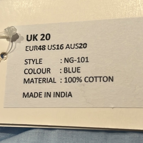 Blue  MISS LAVISH LONDON Sleeveless Chemise with Ruffled Hem, NIGHT GOWN, SIZE16 - Picture 9 of 9